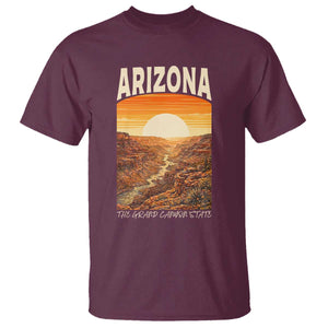 Arizona Souvenir Grand Canyon State T Shirt Saguaro Cactus Road Trip TS12 Maroon Print Your Wear