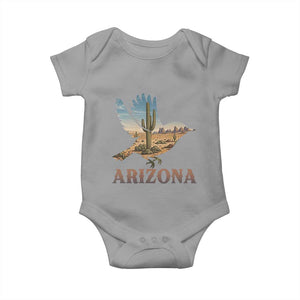Arizona Desert Wren Bird Baby Onesie Cactus Landscape Rustic Western TS12 Sport Gray Print Your Wear