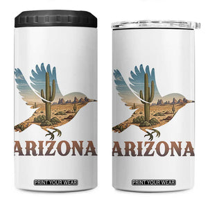 Arizona Desert Wren Bird 4 in 1 Can Cooler Tumbler Cactus Landscape Rustic Western TS12 One Size: 16 oz White Print Your Wear