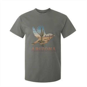 Arizona Desert Wren Bird T Shirt For Kid Cactus Landscape Rustic Western TS12 Military Green Print Your Wear