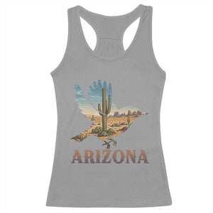 Arizona Desert Wren Bird Racerback Tank Top Cactus Landscape Rustic Western TS12 Sport Gray Print Your Wear