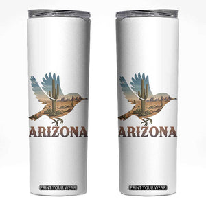 Arizona Desert Wren Bird Skinny Tumbler Cactus Landscape Rustic Western TS12 White Print Your Wear