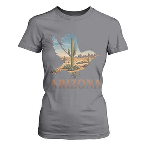 Arizona Desert Wren Bird T Shirt For Women Cactus Landscape Rustic Western TS12 Charcoal Print Your Wear