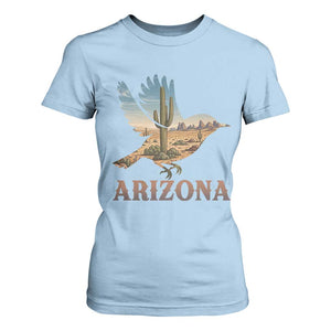 Arizona Desert Wren Bird T Shirt For Women Cactus Landscape Rustic Western TS12 Light Blue Print Your Wear