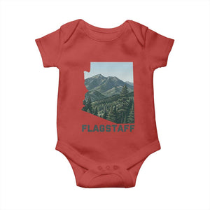 San Francisco Peaks Flagstaff Arizona Baby Onesie Vintage Mountain Landscape Gift TS12 Red Print Your Wear
