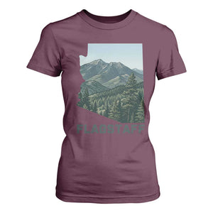 San Francisco Peaks Flagstaff Arizona T Shirt For Women Vintage Mountain Landscape Gift TS12 Maroon Print Your Wear