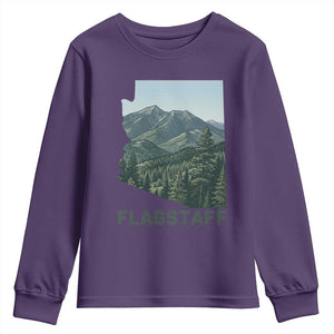San Francisco Peaks Flagstaff Arizona Youth Sweatshirt Vintage Mountain Landscape Gift TS12 Purple Print Your Wear