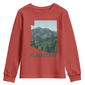 San Francisco Peaks Flagstaff Arizona Youth Sweatshirt Vintage Mountain Landscape Gift TS12 Red Print Your Wear