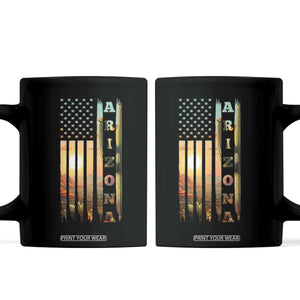 Patriotic Arizona State Flag Coffee Mug Southwest Landscape Gift TS12 Black Print Your Wear