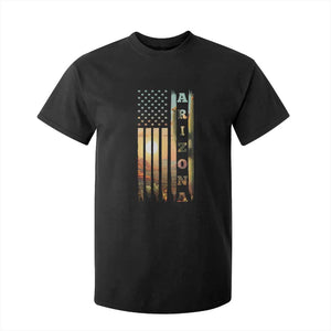 Patriotic Arizona State Flag T Shirt For Kid Southwest Landscape Gift TS12 Black Print Your Wear