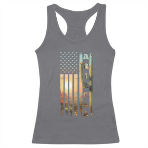 Patriotic Arizona State Flag Racerback Tank Top Southwest Landscape Gift TS12 Charcoal Print Your Wear