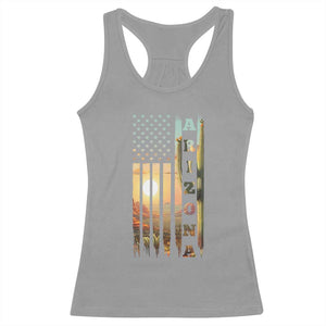 Patriotic Arizona State Flag Racerback Tank Top Southwest Landscape Gift TS12 Sport Gray Print Your Wear