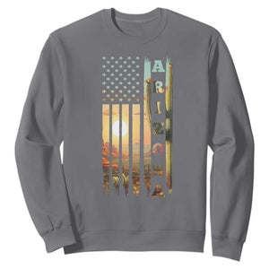 Patriotic Arizona State Flag Sweatshirt Southwest Landscape Gift TS12 Charcoal Print Your Wear