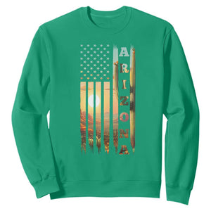 Patriotic Arizona State Flag Sweatshirt Southwest Landscape Gift TS12 Irish Green Print Your Wear