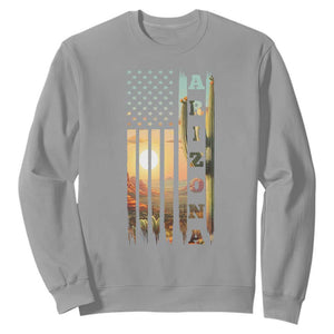 Patriotic Arizona State Flag Sweatshirt Southwest Landscape Gift TS12 Sport Gray Print Your Wear