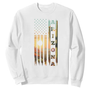 Patriotic Arizona State Flag Sweatshirt Southwest Landscape Gift TS12 White Print Your Wear