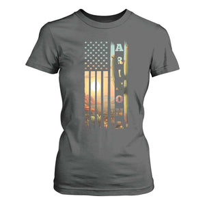 Patriotic Arizona State Flag T Shirt For Women Southwest Landscape Gift TS12 Dark Heather Print Your Wear