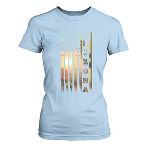 Patriotic Arizona State Flag T Shirt For Women Southwest Landscape Gift TS12 Light Blue Print Your Wear