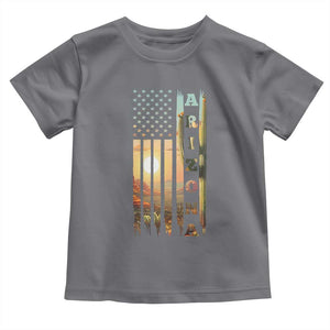 Patriotic Arizona State Flag Toddler T Shirt Southwest Landscape Gift TS12 Charcoal Print Your Wear