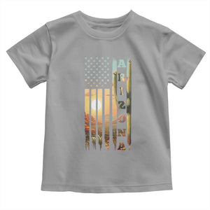 Patriotic Arizona State Flag Toddler T Shirt Southwest Landscape Gift TS12 Sport Gray Print Your Wear