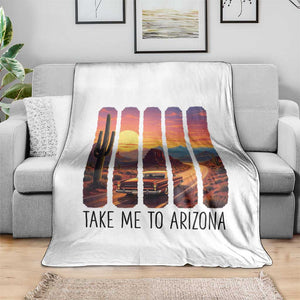 Arizona Desert Cactus Western Adventure Throw Blanket Take Me To AZ TS12 Print Your Wear