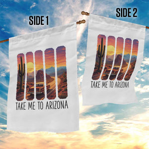 Arizona Desert Cactus Western Adventure Garden Flag Take Me To AZ TS12 Print Your Wear