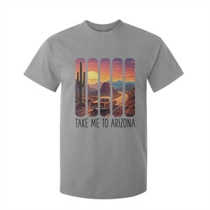 Arizona Desert Cactus Western Adventure T Shirt For Kid Take Me To AZ TS12 Sport Gray Print Your Wear