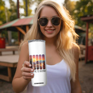 Arizona Desert Cactus Western Adventure Skinny Tumbler Take Me To AZ TS12 Print Your Wear