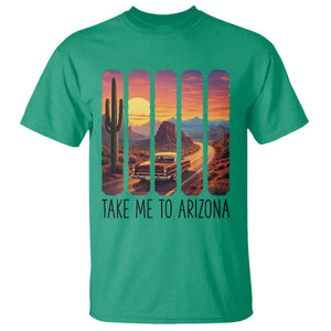 Arizona Desert Cactus Western Adventure T Shirt Take Me To AZ TS12 Irish Green Print Your Wear
