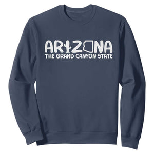 Arizona State Pride Sweatshirt The Grand Canyon State Souvenir TS12 Navy Print Your Wear