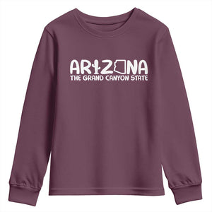 Arizona State Pride Youth Sweatshirt The Grand Canyon State Souvenir TS12 Maroon Print Your Wear