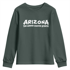 Southwest Soul Arizonan Heritage Youth Sweatshirt The Grand Canyon State Souvenir TS12 Dark Forest Green Print Your Wear