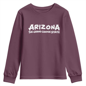 Southwest Soul Arizonan Heritage Youth Sweatshirt The Grand Canyon State Souvenir TS12 Maroon Print Your Wear