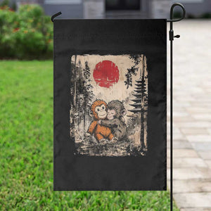 Vintage Japanese Ukiyoe Punch Baby Monkey Garden Flag Kawaii Animal Gift TS12 Print Your Wear