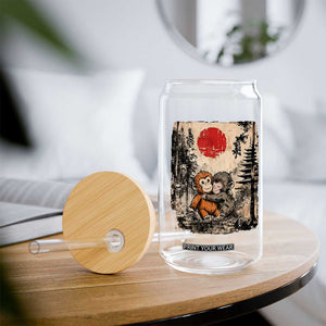 Vintage Japanese Ukiyoe Punch Baby Monkey Glass Can Kawaii Animal Gift TS12 Print Your Wear
