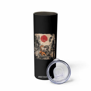 Vintage Japanese Ukiyoe Punch Baby Monkey Skinny Tumbler Kawaii Animal Gift TS12 Print Your Wear