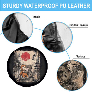 Vintage Japanese Ukiyoe Punch Baby Monkey Spare Tire Cover Kawaii Animal Gift TS12 Print Your Wear
