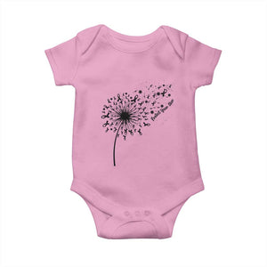 Protect Your Skin Baby Onesie Melanoma Awareness Dandelion Gift TS12 Light Pink Print Your Wear