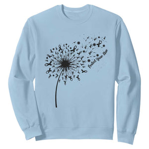 Protect Your Skin Sweatshirt Melanoma Awareness Dandelion Gift TS12 Light Blue Print Your Wear
