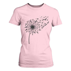 Protect Your Skin T Shirt For Women Melanoma Awareness Dandelion Gift TS12 Light Pink Print Your Wear