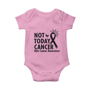Melanoma Awareness Skin Cancer Warrior Baby Onesie Not Today Cancer TS12 Light Pink Print Your Wear
