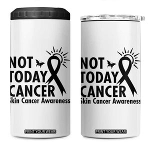 Melanoma Awareness Skin Cancer Warrior 4 in 1 Can Cooler Tumbler Not Today Cancer TS12 One Size: 16 oz White Print Your Wear