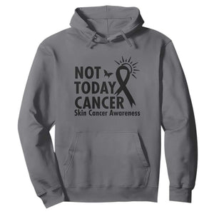 Melanoma Awareness Skin Cancer Warrior Hoodie Not Today Cancer TS12 Charcoal Print Your Wear