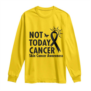 Melanoma Awareness Skin Cancer Warrior Long Sleeve Shirt Not Today Cancer TS12 Daisy Print Your Wear