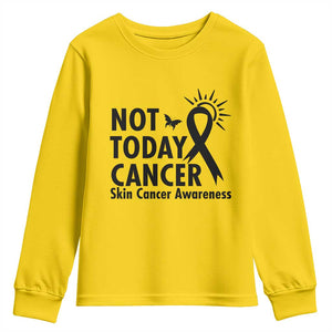 Melanoma Awareness Skin Cancer Warrior Youth Sweatshirt Not Today Cancer TS12 Daisy Print Your Wear