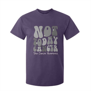 Not Today Melanoma Warrior Skeleton Cancer Fighter T Shirt For Kid TS12 Purple Print Your Wear
