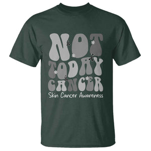 Not Today Melanoma Warrior Skeleton Cancer Fighter T Shirt TS12 Dark Forest Green Print Your Wear
