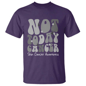 Not Today Melanoma Warrior Skeleton Cancer Fighter T Shirt TS12 Purple Print Your Wear