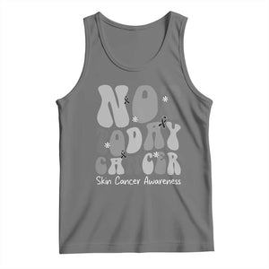 Not Today Melanoma Warrior Skeleton Cancer Fighter Tank Top TS12 Black Heather Print Your Wear