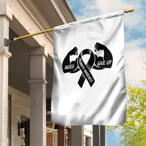Melanoma Awareness Warrior Garden Flag Never Give Up TS12 Print Your Wear